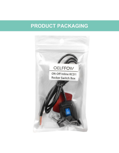 Interruptor de Cable Inline LED Azul OELFFOW KCD1 16A 250V