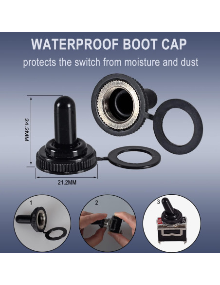 Interruptor de Palanca DMWD 30A 12VDC 2P Negro ON/OFF