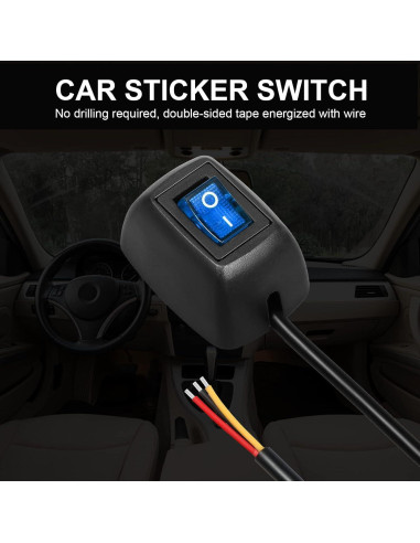 Interruptor de Cable Inline LED Azul OELFFOW KCD1 16A 250V