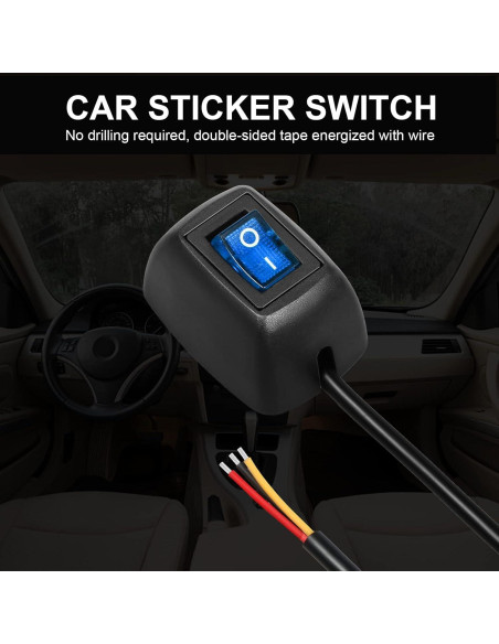 Interruptor de Cable Inline LED Azul OELFFOW KCD1 16A 250V