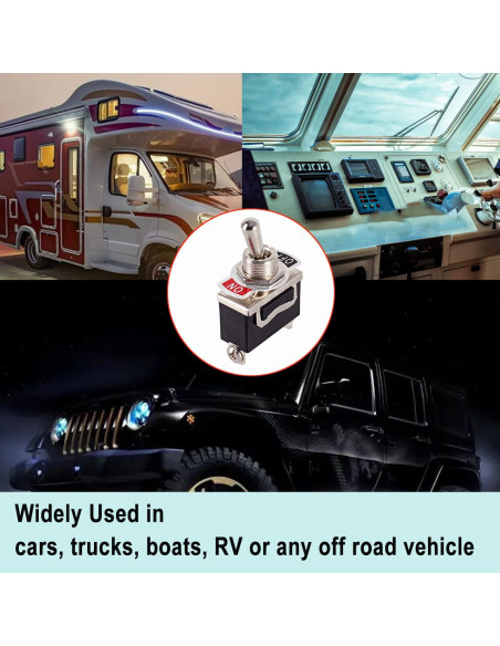 Interruptor de Palanca DMWD 30A 12VDC 2P Negro ON/OFF