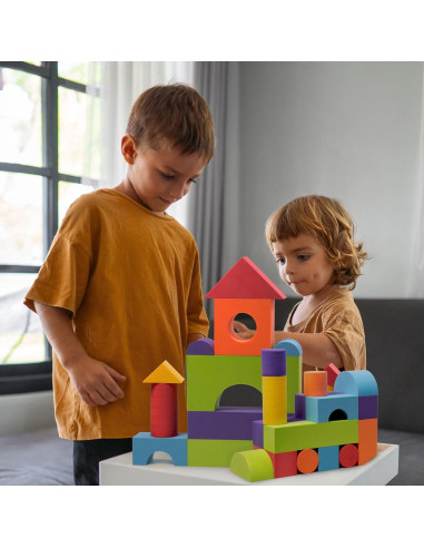 Juego de 34 Bloques de Espuma Jumbo Crafty Happitoys