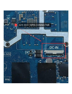 Conector Jack de Alimentación DC TRADOCK para Dell G15 10PIN 2