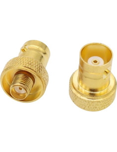 Adaptador Coaxial SMA Femenino a BNC Femenino - Paquete de 6 2