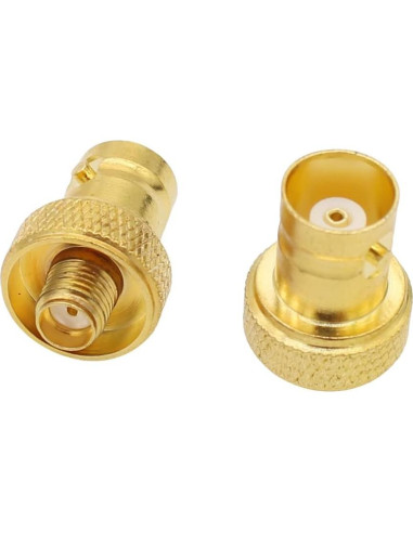 Adaptador Coaxial SMA Femenino a BNC Femenino - Paquete de 6