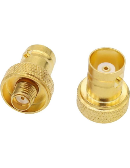 Adaptador Coaxial SMA Femenino a BNC Femenino - Paquete de 6
