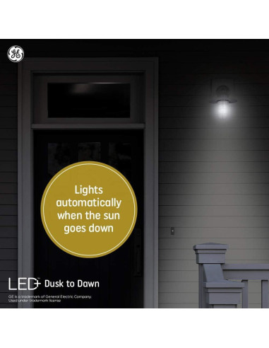 Bombilla LED GE Dusk to Dawn A19 8.5W 800 Lúmenes Exterior
