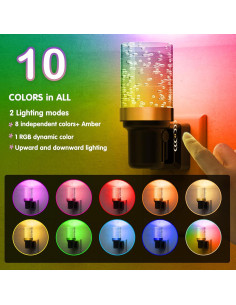 Luz Nocturna LED Regulable LOHAS 2 Paquete RGB con Sensor 2