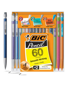 Paquete de 60 Lápices Mecánicos BIC N2 con Borradores