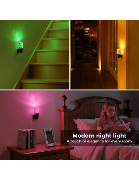Luz Nocturna LED Regulable LOHAS 2 Paquete RGB con Sensor