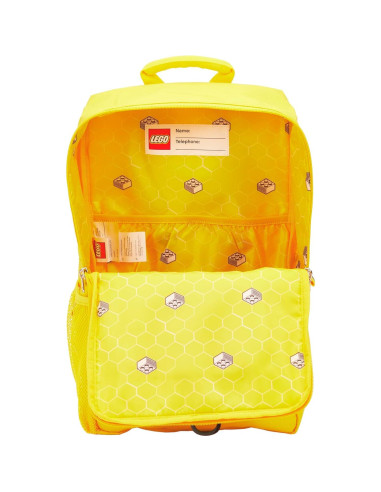 Mochila LEGO Brick Amarillo 40cm con 2 Bolsillos y Cremalleras