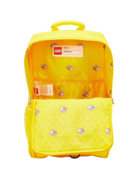 Mochila LEGO Brick Amarillo 40cm con 2 Bolsillos y Cremalleras