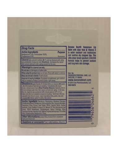 Bálsamo Labial Aloe Vera Banana Boat SPF 45 - 10 Piezas