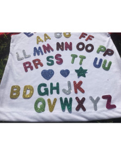 Letras de Brillo TeeWin 3.18 cm Vinilo Transferencia Calor 2