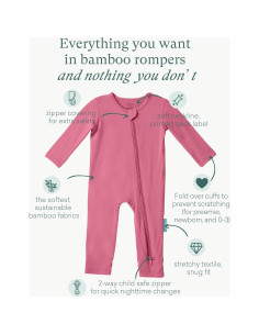 Mono de Manga Larga PurComfy para Bebé 0-3 Meses Rayón Suave 2