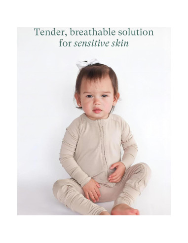 Mono de Manga Larga PurComfy para Bebé 0-3 Meses Rayón Suave