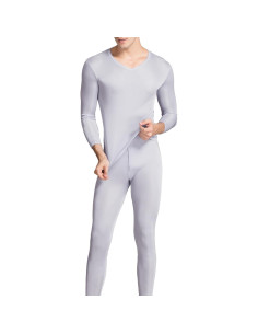 Pantalones Largos de Seda para Hombre Grenasasilk X-Large Gris 2