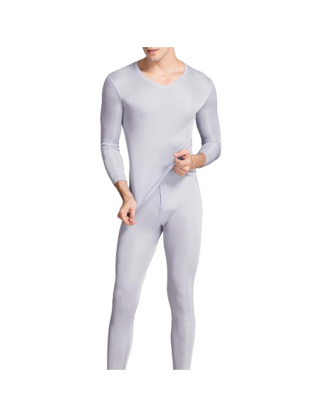 Pantalones Largos de Seda para Hombre Grenasasilk X-Large Gris