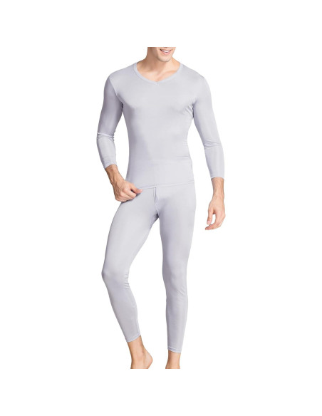 Pantalones Largos de Seda para Hombre Grenasasilk X-Large Gris