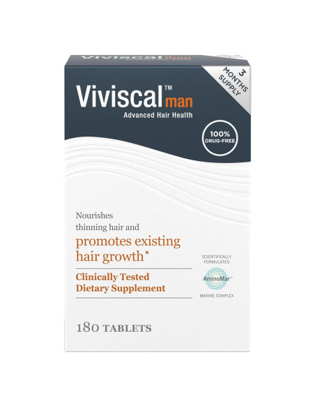 Suplemento Crecimiento Cabello Viviscal Hombre 180 Tabletas