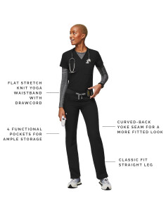 Pantalones de Scrub Cargo FIGS Kade para Mujeres - Negro, 4 Bolsillos 2