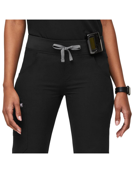 Pantalones de Scrub Cargo FIGS Kade para Mujeres - Negro, 4 Bolsillos