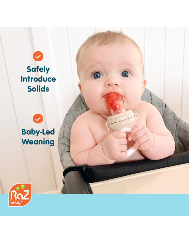 RaZbaby Chupete para Alimentos Sólidos y Frutas Congeladas