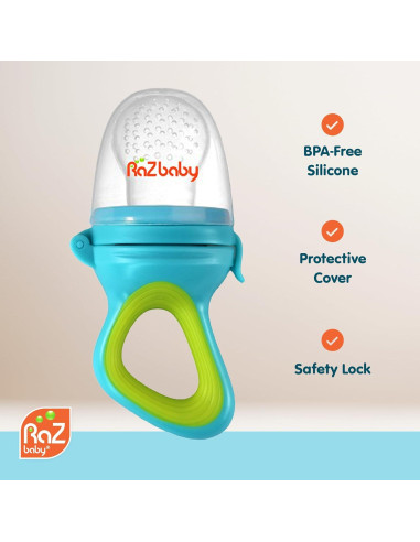 RaZbaby Chupete para Alimentos Sólidos y Frutas Congeladas
