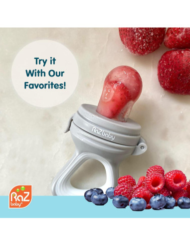 RaZbaby Chupete para Alimentos Sólidos y Frutas Congeladas