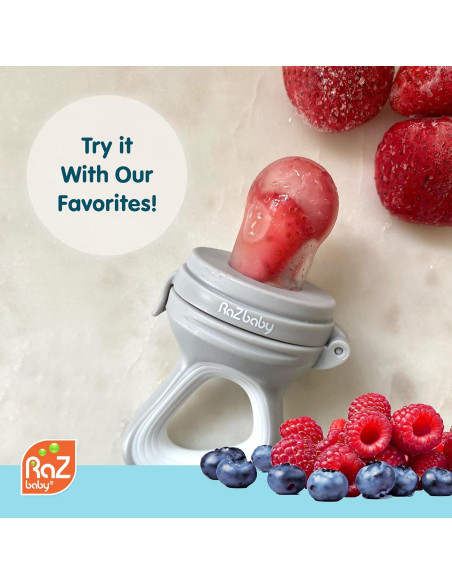 RaZbaby Chupete para Alimentos Sólidos y Frutas Congeladas