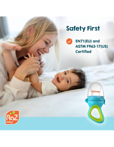 RaZbaby Chupete para Alimentos Sólidos y Frutas Congeladas