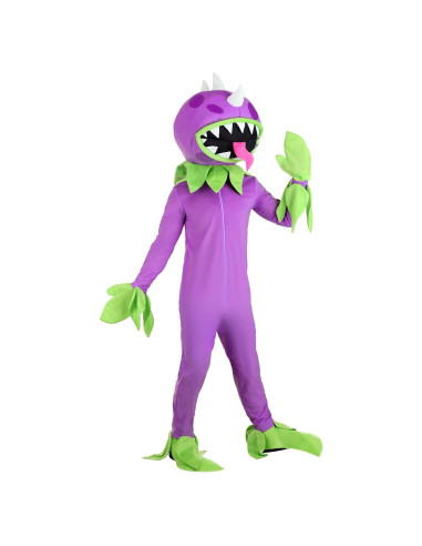 Disfraz Chomper Plantas Vs Zombies Adulto Morado con Máscara