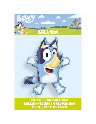 Globos de Cumpleaños Bluey y Bingo - 28" y 25" - Licencia Oficial