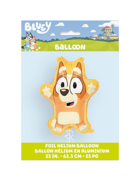 Globos de Cumpleaños Bluey y Bingo - 28" y 25" - Licencia Oficial