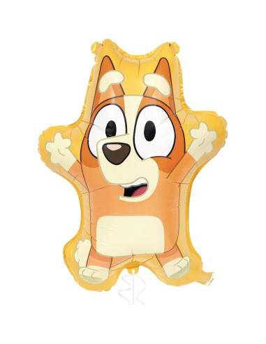 Globos de Cumpleaños Bluey y Bingo - 28" y 25" - Licencia Oficial