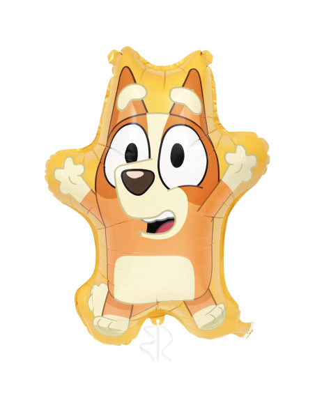 Globos de Cumpleaños Bluey y Bingo - 28" y 25" - Licencia Oficial