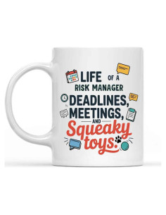 Taza de Café Cerámica 11 Oz Gerente de Riesgos Divertida