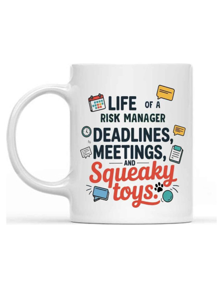 Taza de Café Cerámica 11 Oz Gerente de Riesgos Divertida