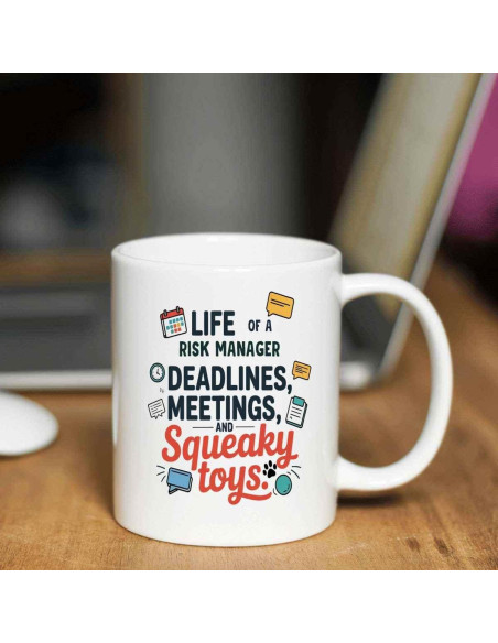 Taza de Café Cerámica 11 Oz Gerente de Riesgos Divertida