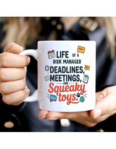 Taza de Café Cerámica 11 Oz Gerente de Riesgos Divertida