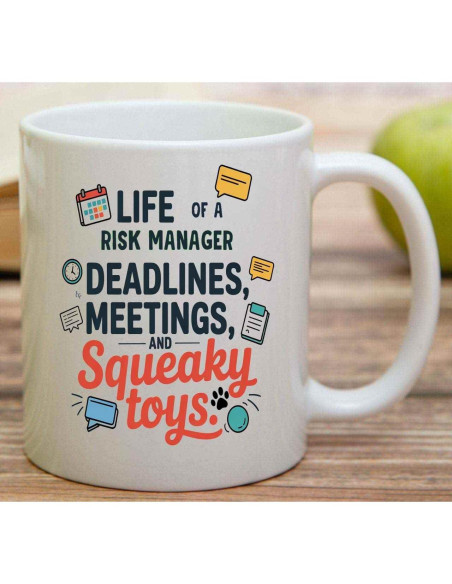 Taza de Café Cerámica 11 Oz Gerente de Riesgos Divertida