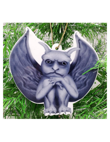 Estatua de Gárgola Adorno de Navidad Gótico 32g