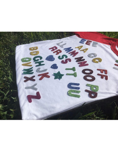 Letras de Brillo TeeWin 3.18 cm Vinilo Transferencia Calor