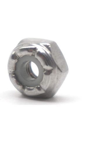 Tuercas de Bloqueo de Nylon 6-32 binifiMux 100 Piezas Acero Inoxidable