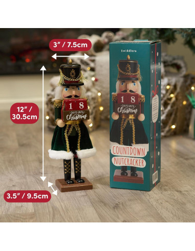 Cascanueces de Madera 30.48 cm Los Twiddlers con Cuenta Regresiva