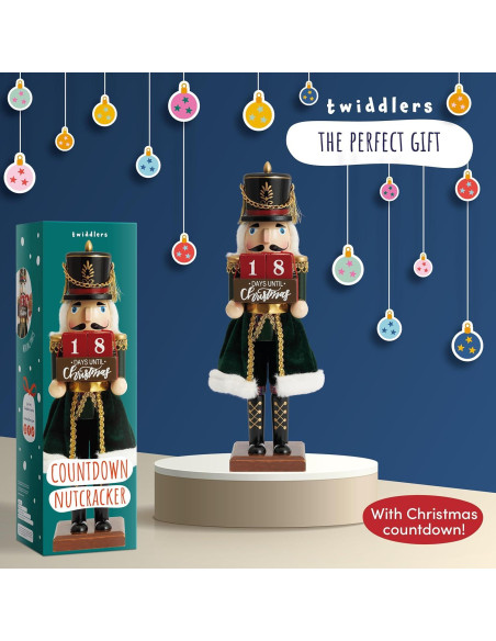 Cascanueces de Madera 30.48 cm Los Twiddlers con Cuenta Regresiva