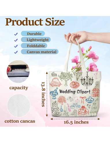 Bolsa de Lona Estilo Minimalista TCHOND 42x34.8cm