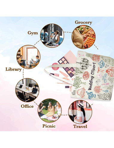 Bolsa de Lona Estilo Minimalista TCHOND 42x34.8cm