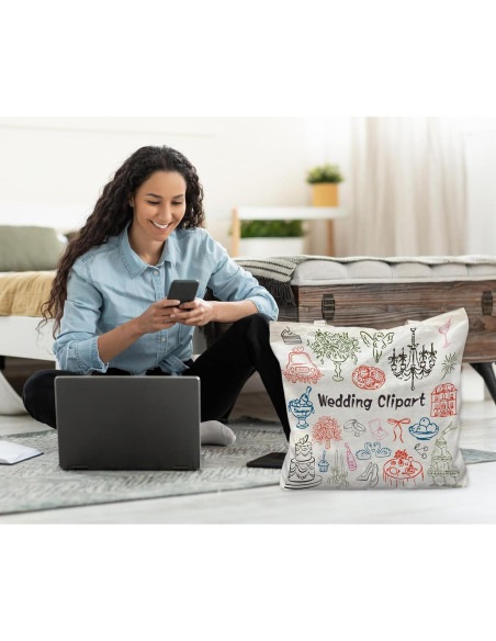 Bolsa de Lona Estilo Minimalista TCHOND 42x34.8cm