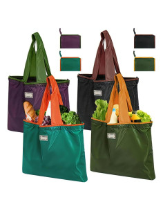 Paquete de 4 Bolsas de Compras Reutilizables Covzoe 43.9x41.9cm